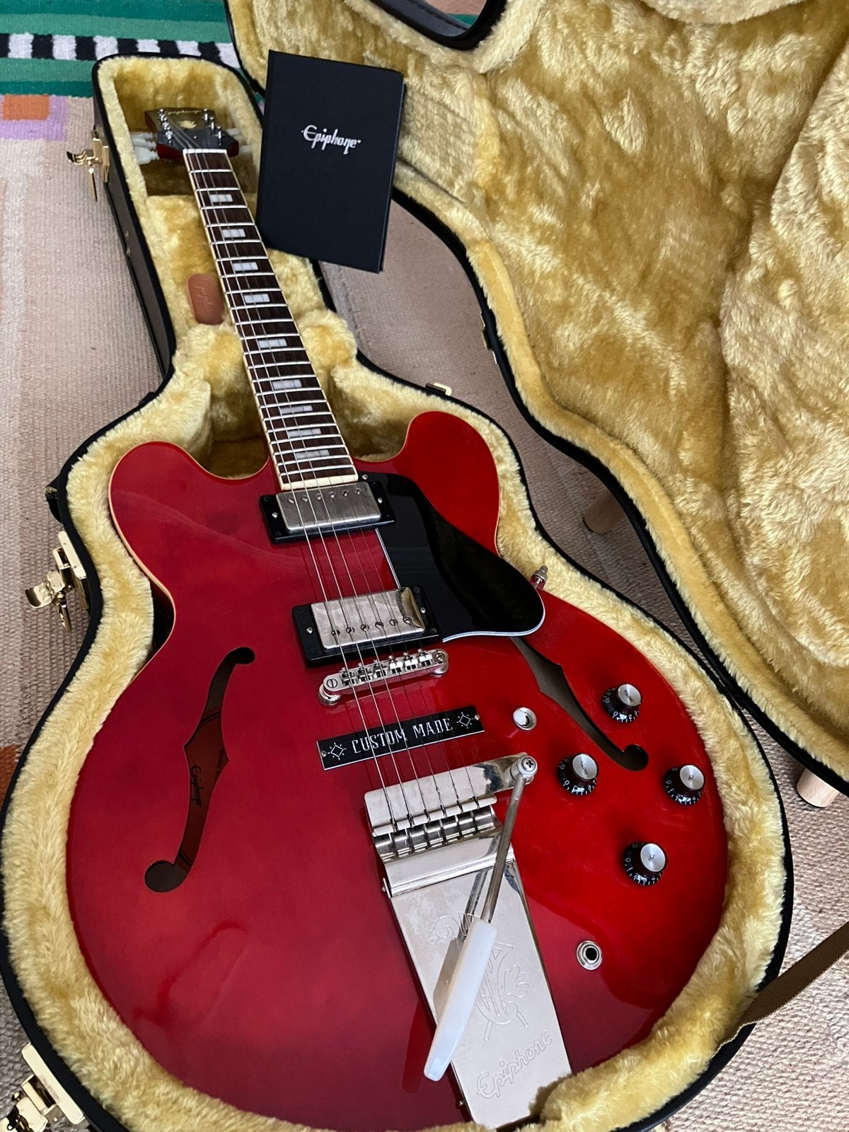 Epiphone 1962 ES-335 Joe Bonamassa, Ophalen, Zo goed als nieuw, Semi-solid body, Epiphone