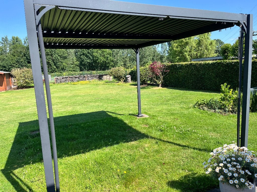 Tarrington paviljoen 360 x 300 cm alu en staal zwart, Enlèvement, Utilisé, Pavillon de jardin