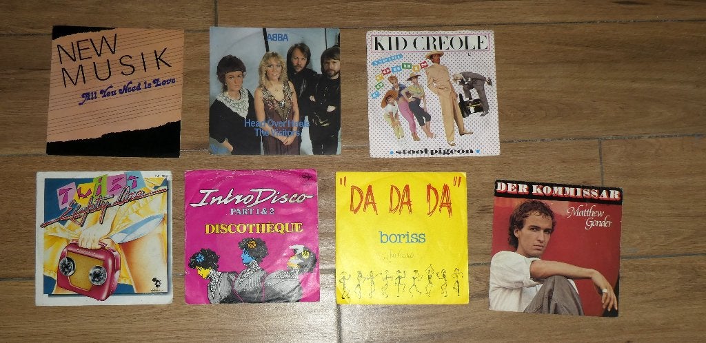 45 toeren - set van 7 stuks - Abba, Kid Créole, Boriss etc., Ophalen of Verzenden