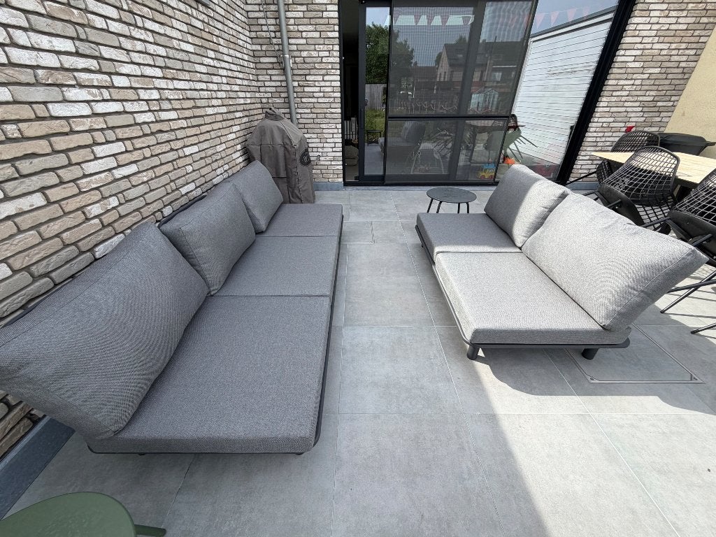 Tuinset  2zit & 3 zit, Tuin en Terras, Tuinsets en Loungesets, Ophalen, 5 zitplaatsen, Aluminium, Zo goed als nieuw