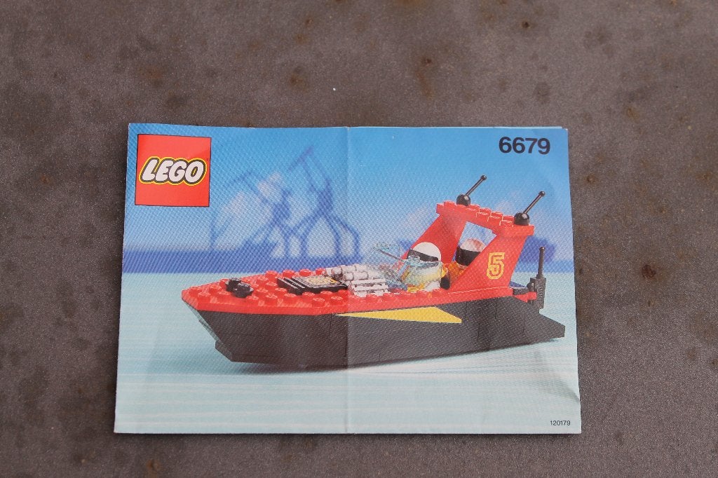 Lego 6679 Dark Shark - Bateau à moteur Town, Lego, Ensemble complet, Instructions incluses, Utilisé