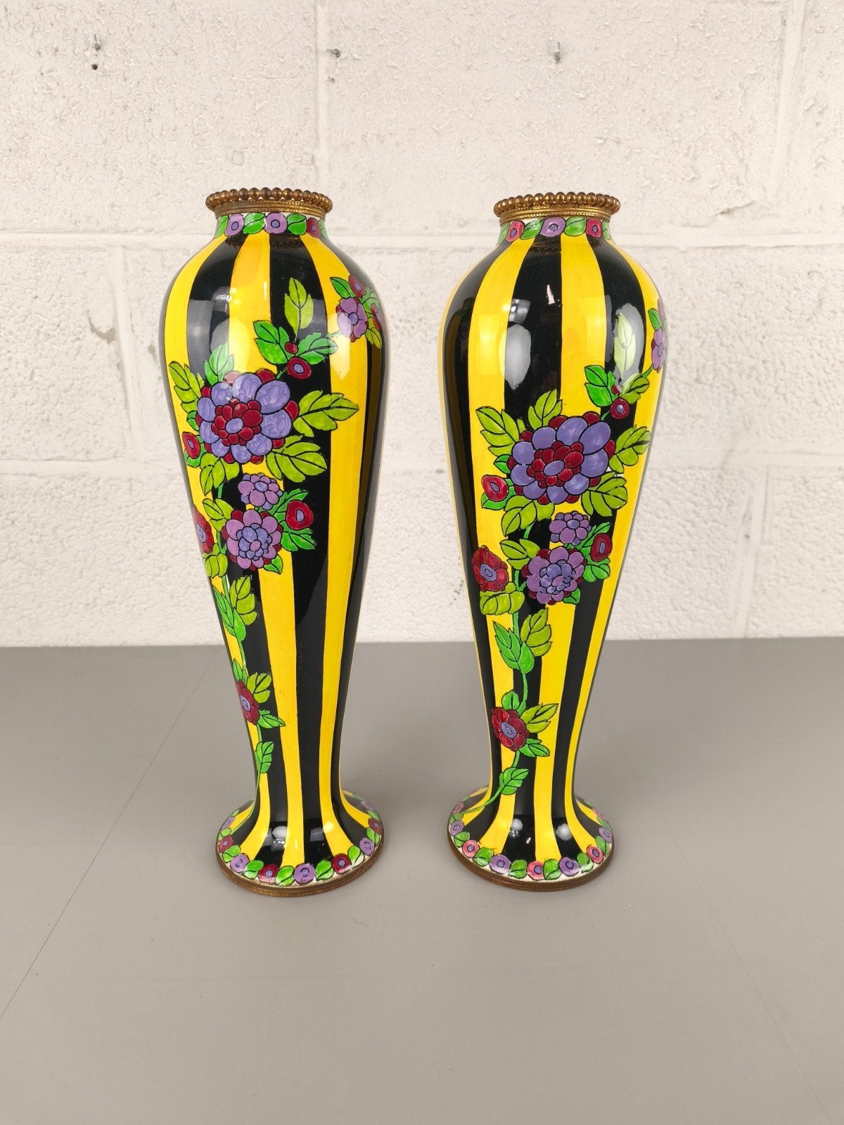 Duo grote Boch Keramis art deco vazen, Antiek en Kunst, Ophalen of Verzenden