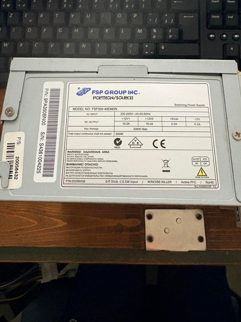 Pc voeding 350 watt, Enlèvement, Comme neuf