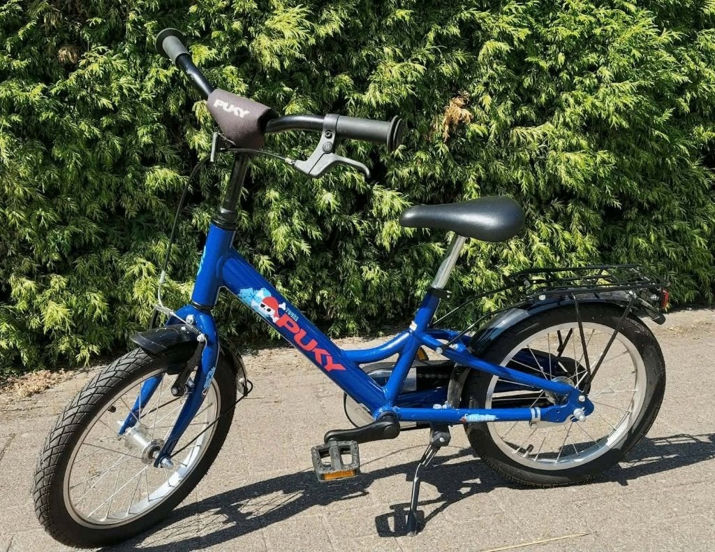 kinderfiets 16 inch / blauwe kinderfiets Puky, Ophalen, Terugtraprem, 16 tot 20 inch, Puky