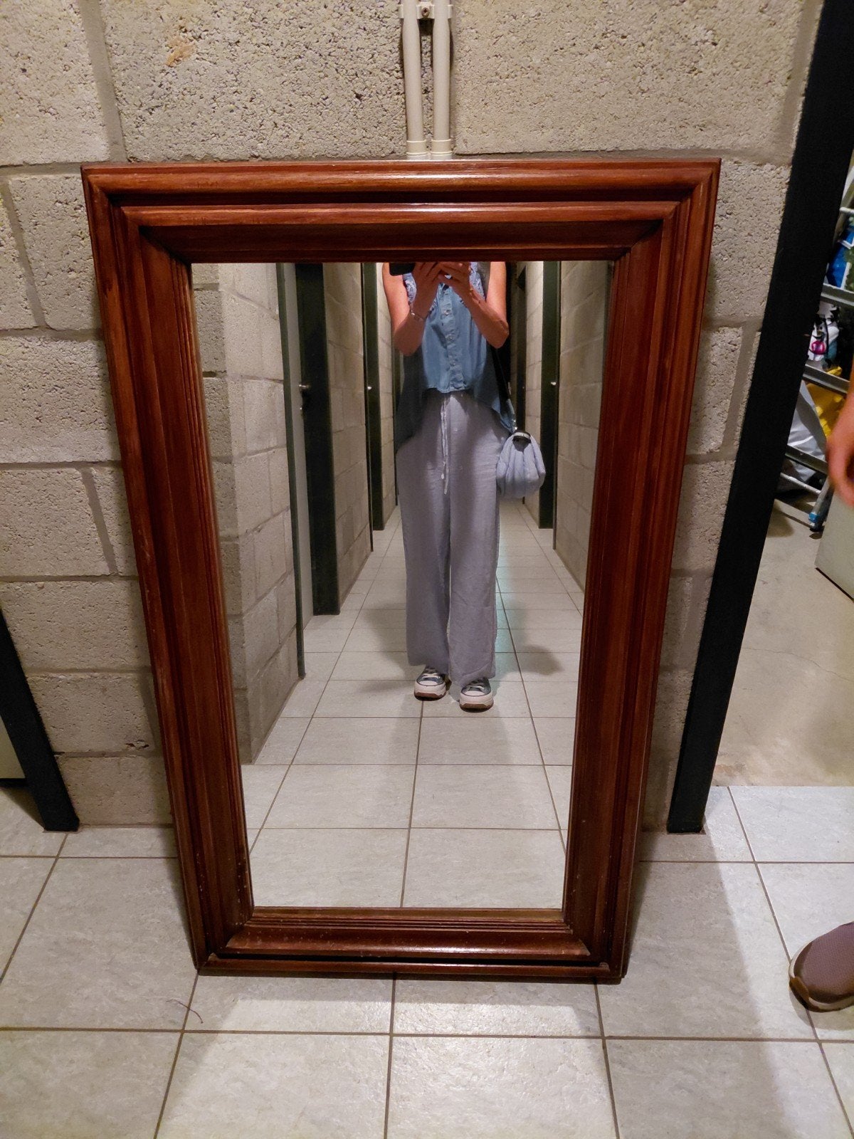 oude spiegel van 74 cm op 1m26 cm.
heel zwaar,perfecte staat, Ophalen