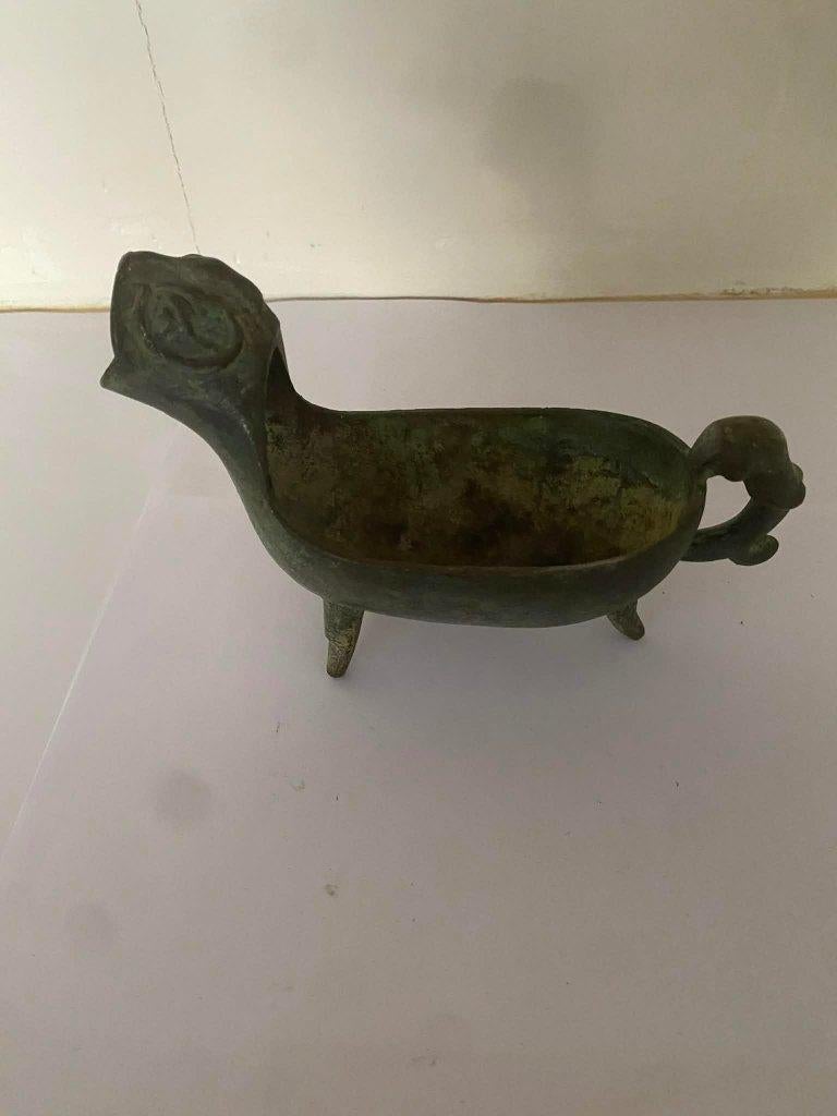 Bronzen schenkkan, Antiek en Kunst, Ophalen of Verzenden