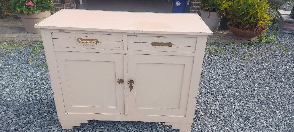 Vintage kastje, Ophalen, Gebruikt, Met lade(s), Minder dan 150 cm