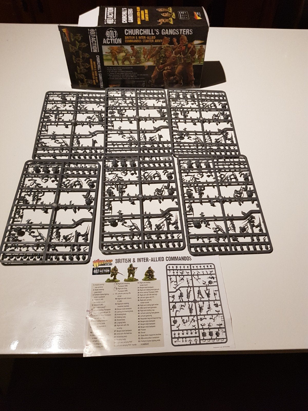 Bolt action: Churchill gangsters: 6 sprue's zonder figuren, Ophalen of Verzenden, Nieuw, Historisch, Figuurtje(s)