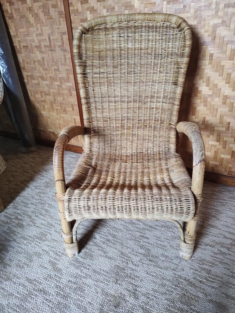 Rieten zetel, Huis en Inrichting, Ophalen, Gebruikt, Riet of Rotan