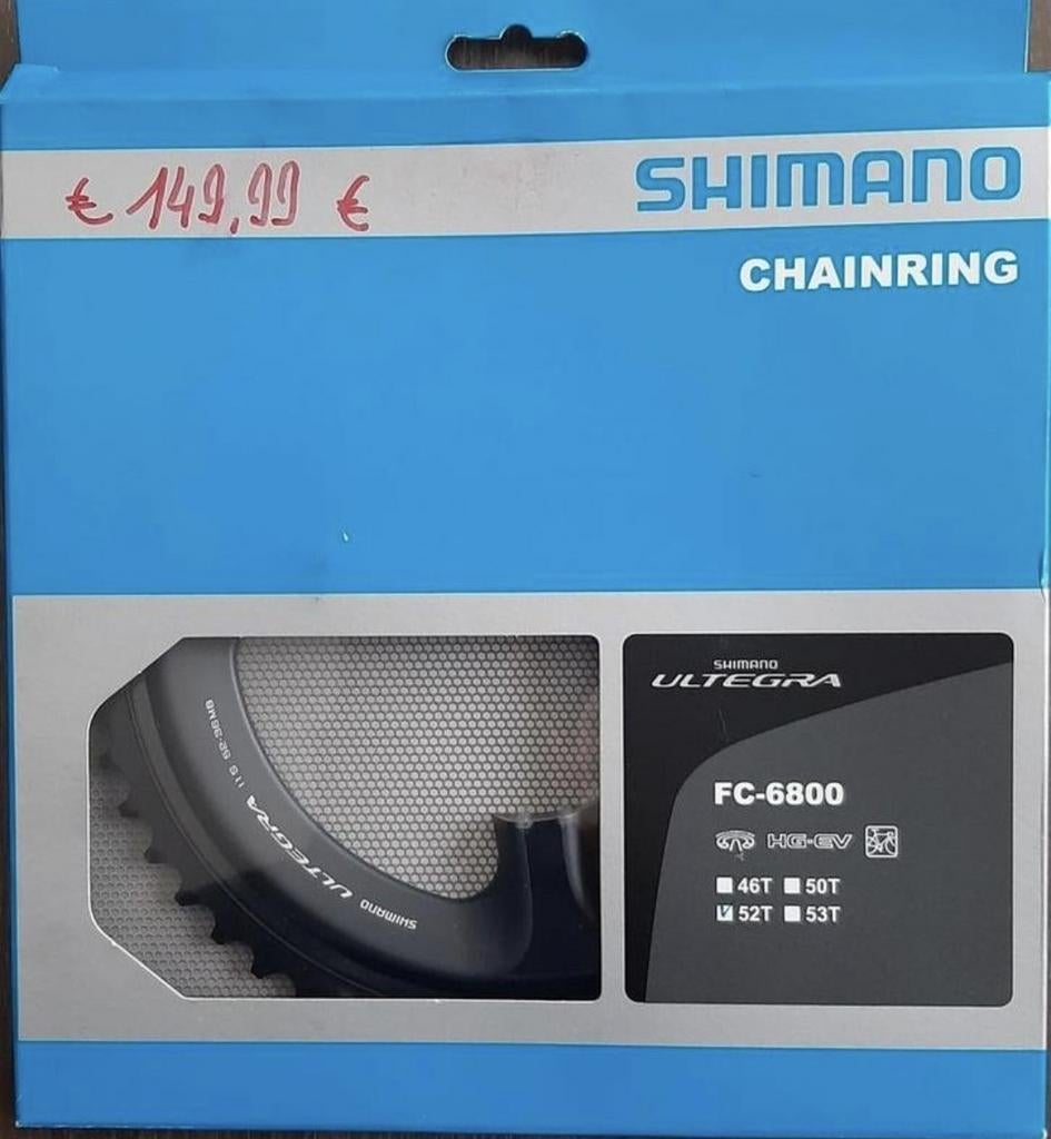 Shimano FC-6800 Ultegra 52t, Fietsen en Brommers, Fietsonderdelen, Nieuw, Aluminium, Shimano, Racefiets