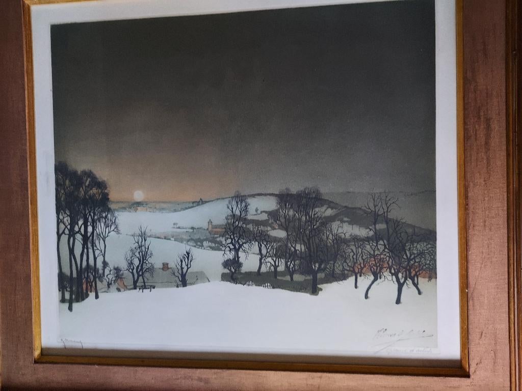Ets Valerius De Sadelaer, Antiek en Kunst, Kunst | Etsen en Gravures, Ophalen, Ingelijst, 78 cm, Landschap