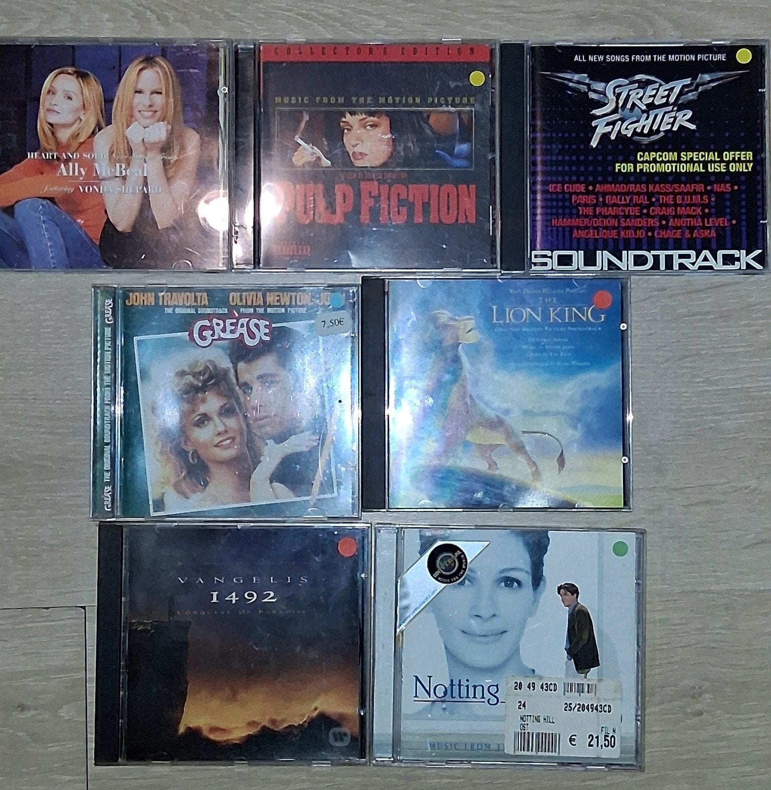 7 originele soundtracks op cd, Cd's en Dvd's, Soundtrack, Ophalen of Verzenden, Zo goed als nieuw, Soundtrack