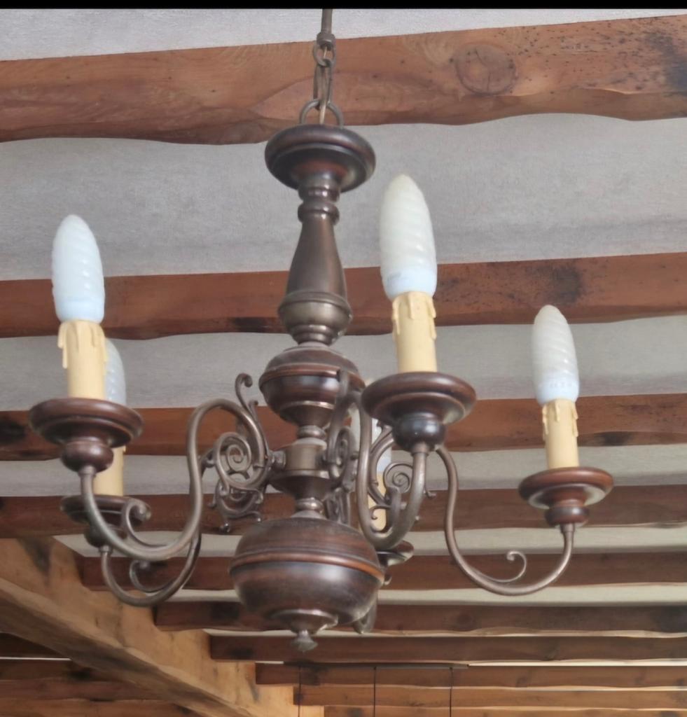 landelijke luster, Huis en Inrichting, Lampen | Kroonluchters, Ophalen