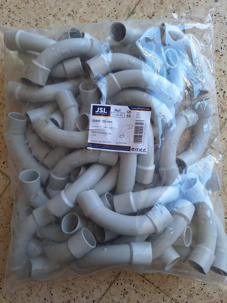 50stuks: JSL pvc bocht 20mm grijs, Ophalen of Verzenden, PVC