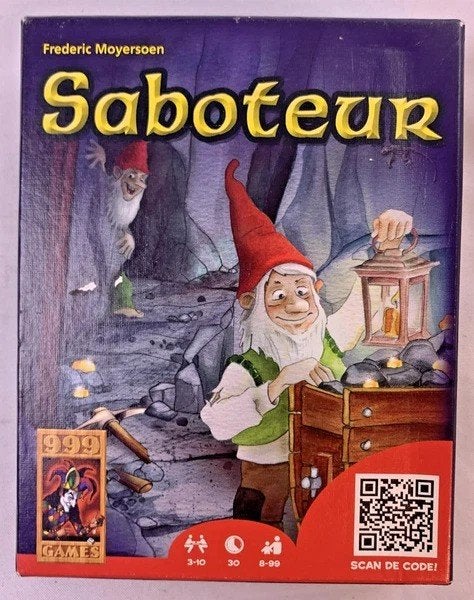 Jeu de cartes Saboteur 999 Games pour 3 à 10 joueurs âgés de, Trois ou quatre joueurs, Envoi, Comme neuf, 999 games