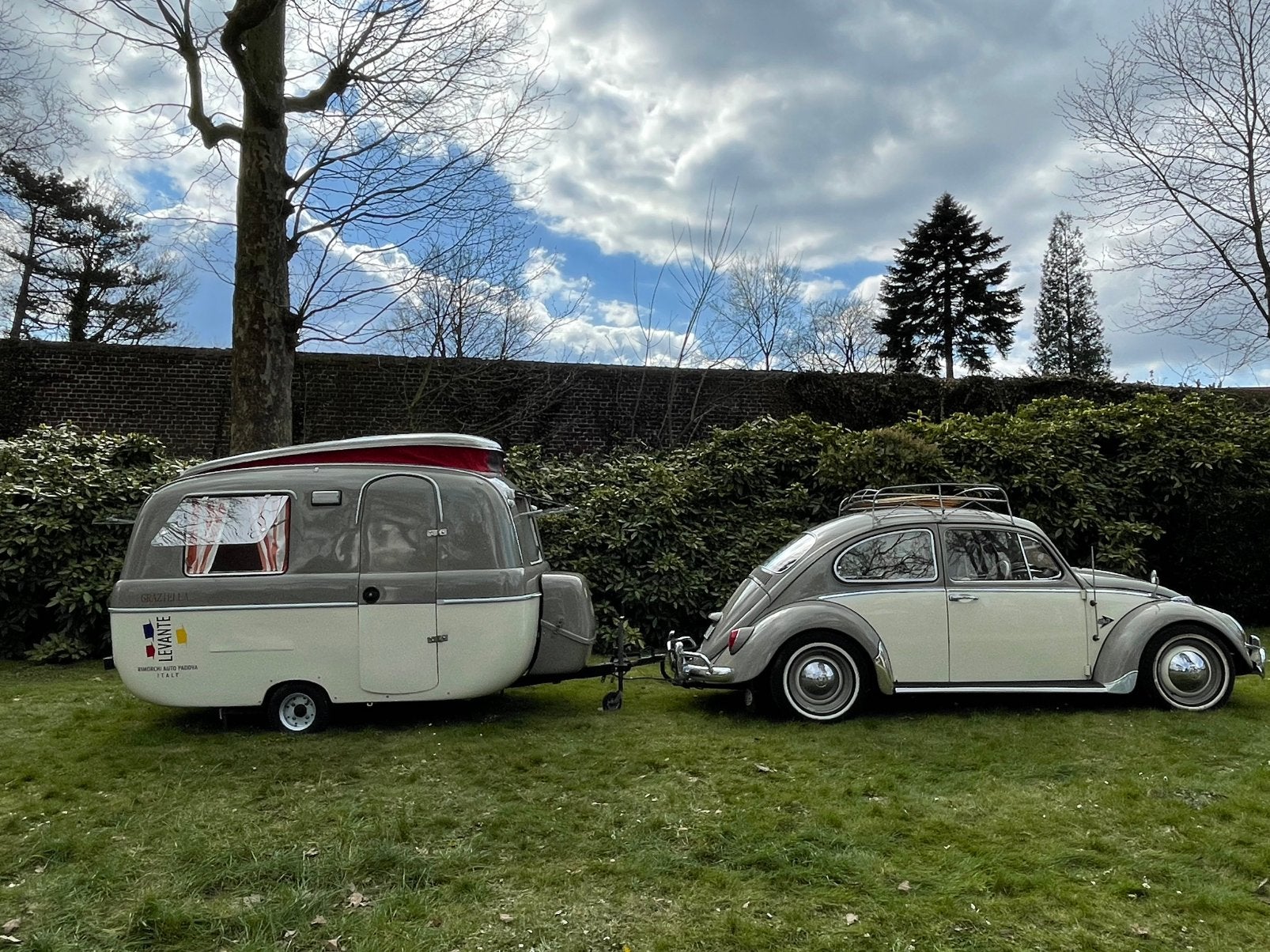 VW Beetle 1966 EMPI + Graziella caravan uit 1965, Auto's, Oldtimers, Particulier, Luifel, Volkswagen, Ophalen