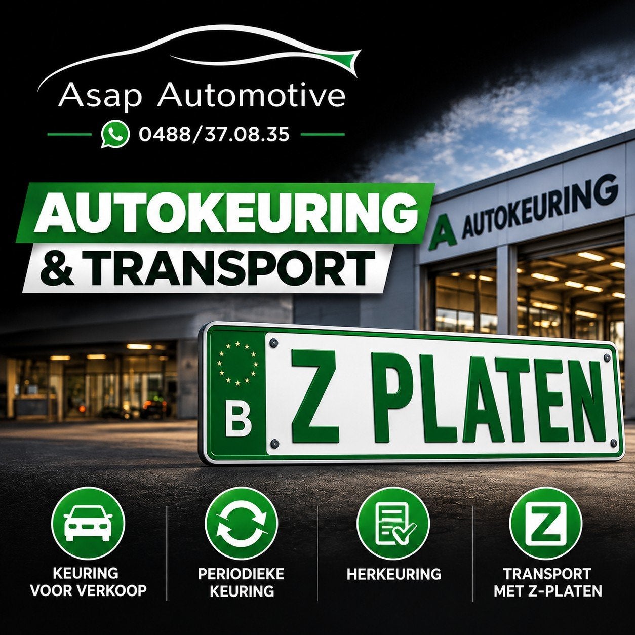 AUTOKEURING & TRANSPORT - Z-PLATEN SERVICE, Ophalen