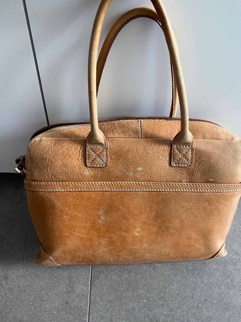 Aktetas, Ophalen, Minder dan 30 cm, Beige, Aktetas of Boekentas