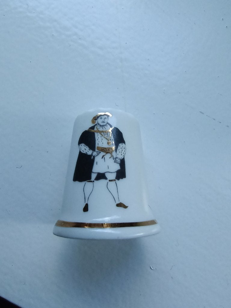 Vingerhoedje Koning Henry VIII, Verzamelen, Verzenden, Zo goed als nieuw, Porselein