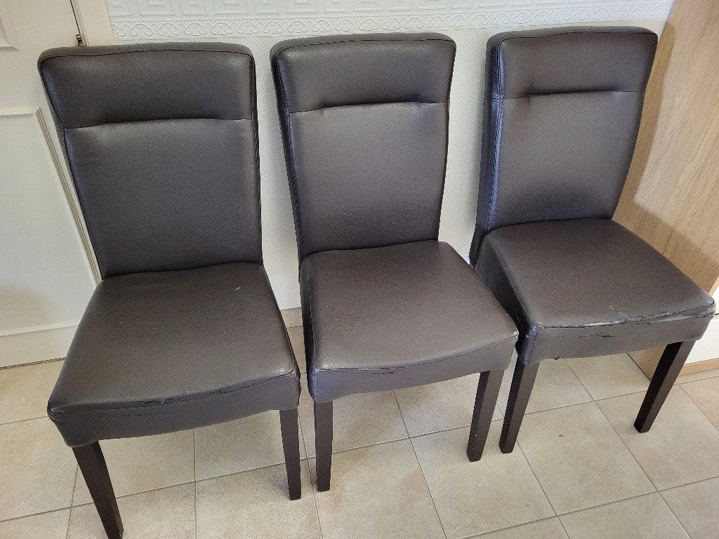 Set van 6 eetkamerstoelen, Ophalen, Gebruikt, Bruin, Vijf, Zes of meer stoelen