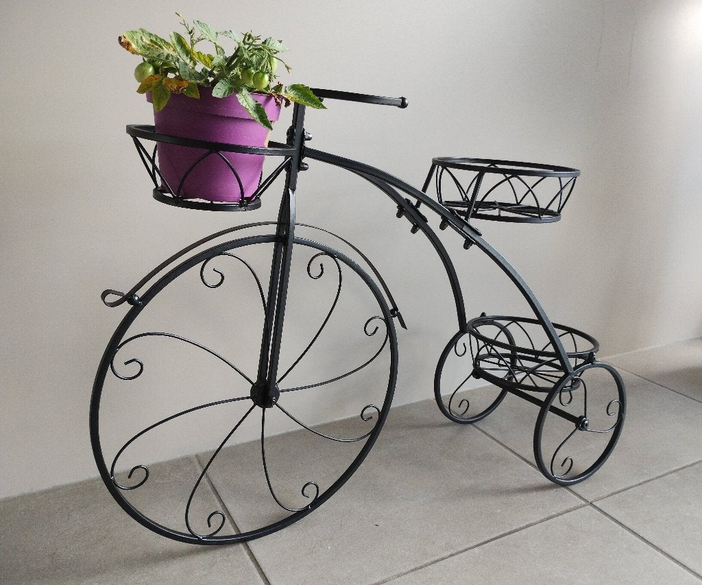 Decoratieve plantenstandaard met 3 houders -  driewieler, Neuf, Enlèvement ou Envoi, 30 à 60 cm, Intérieur