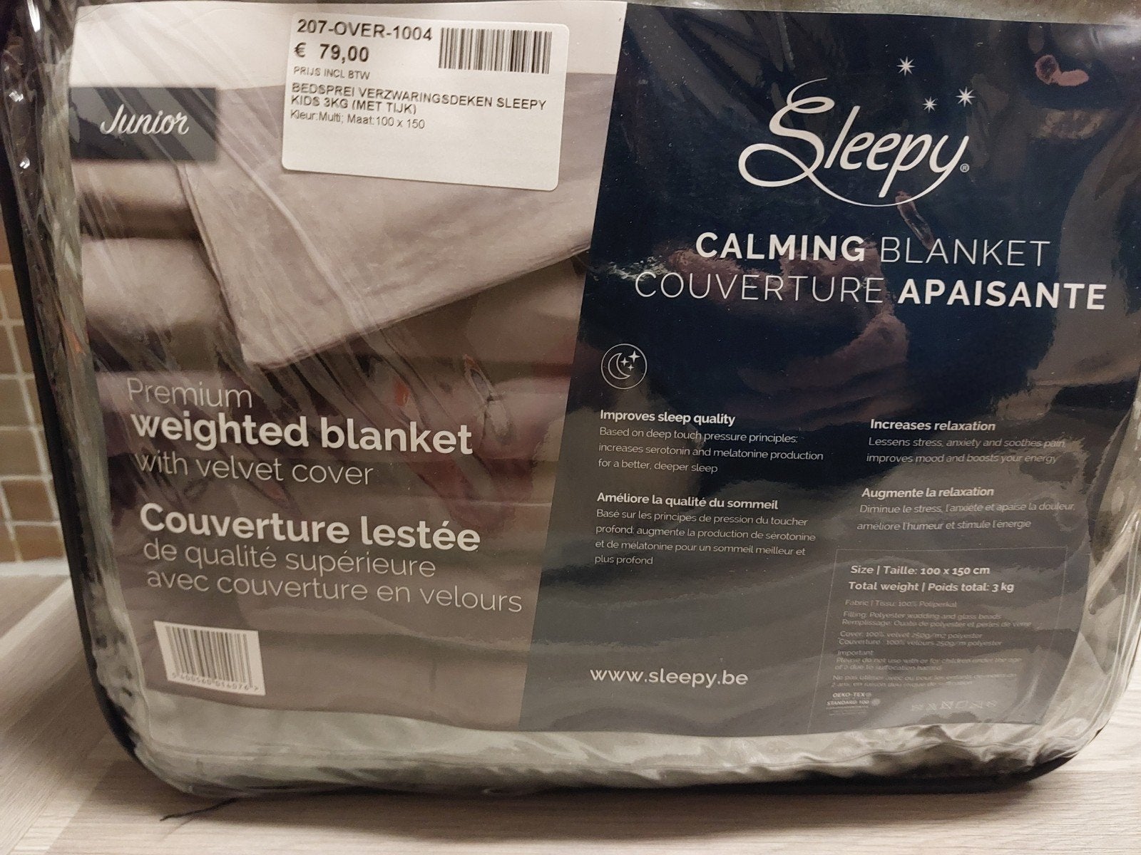 Verzwaringsdeken Sleepworld 100x150 3kg nieuw, Ophalen of Verzenden