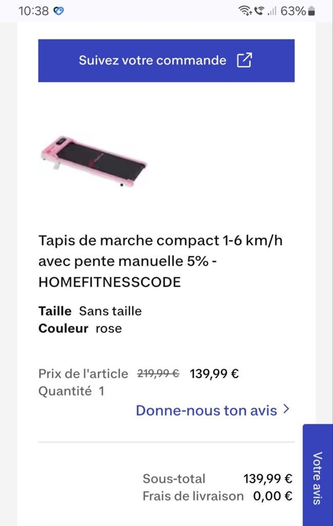 Tapis de marche, Enlèvement