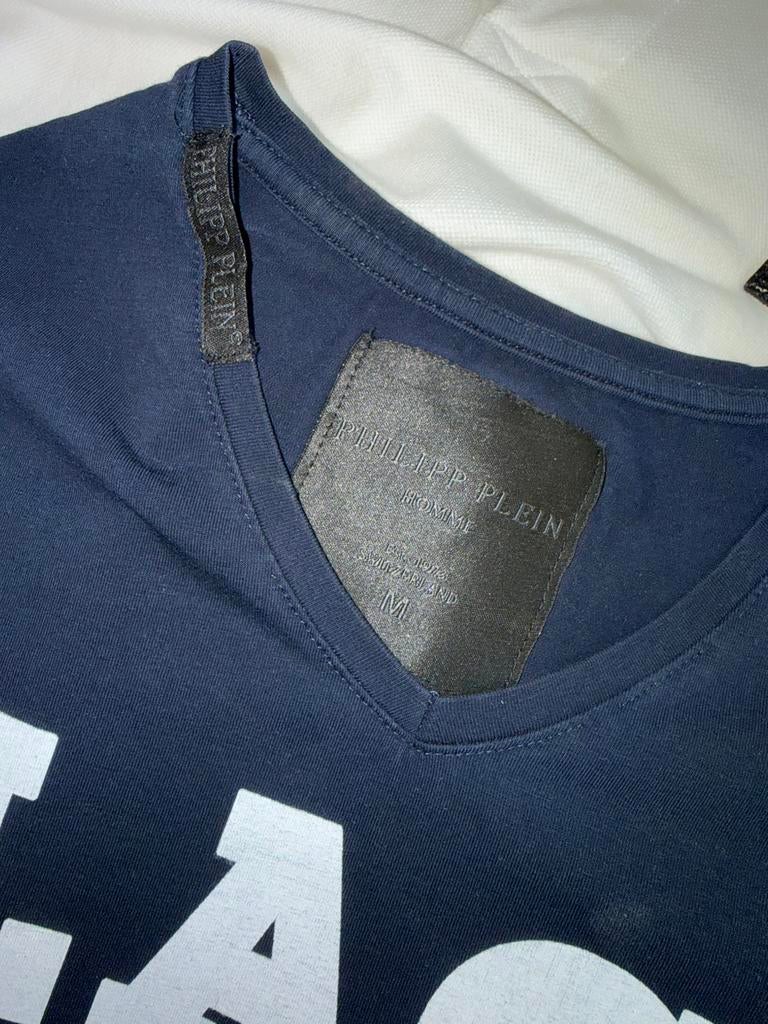 Philipp plein V hals T-shirt, Kleding | Heren, T-shirts, Ophalen, Zo goed als nieuw, Maat 48/50 (M)