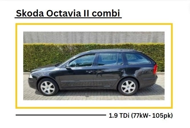 Skoda Octavia II combi 1.9TDi break met amper 112.900 km, Autos, Skoda, Achat, Boîte manuelle, Noir, 5 portes