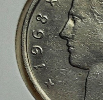 Belgique — 5 francs — 1968 NL. (Réf 089)., Enlèvement ou Envoi, Métal, Monnaie en vrac