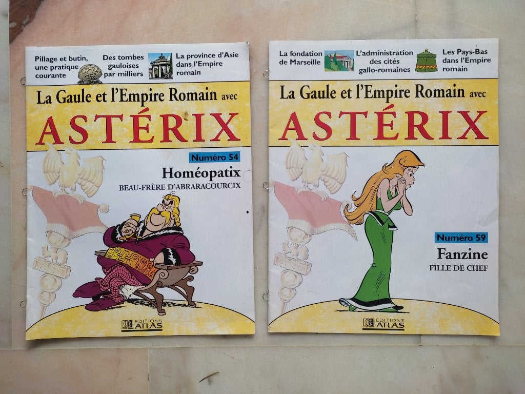 La Gaule et l'empire romain avec Astérix : n 54 et 59., Enlèvement ou Envoi, Astérix et Obélix, Neuf, Statue ou Figurine