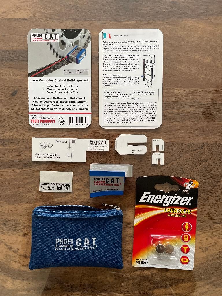 Tool voor moto ketting, riem, wiel uitlijning, Motoren, Ophalen