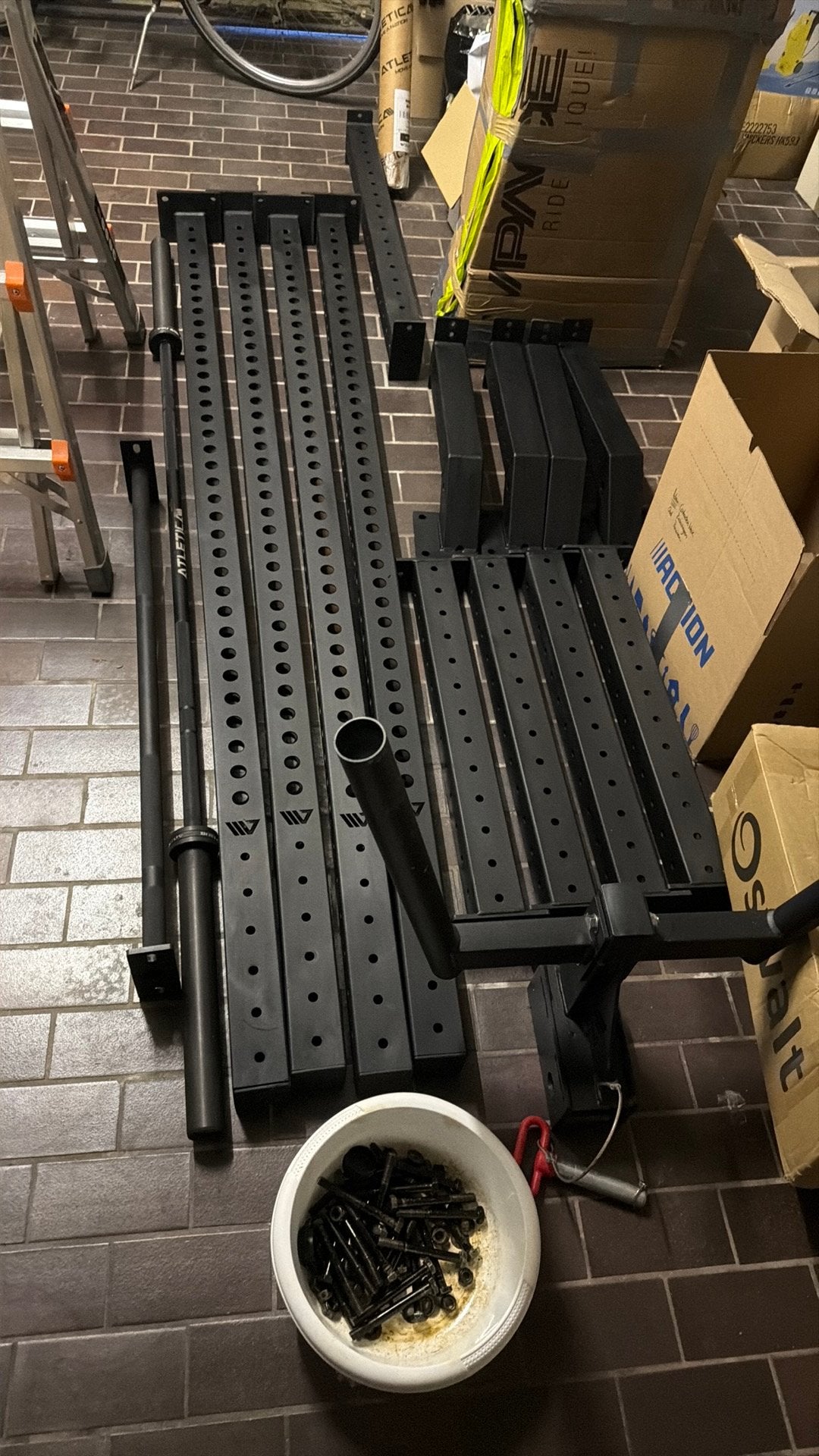Rack ATLETICA R8 complet avec de nombreux accessoires, Sports & Fitness, Enlèvement, Comme neuf