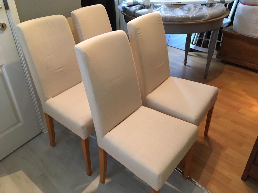 Lot 4 chaises mobitec, Huis en Inrichting, Stoelen, Ophalen, Gebruikt, Wit, Vier