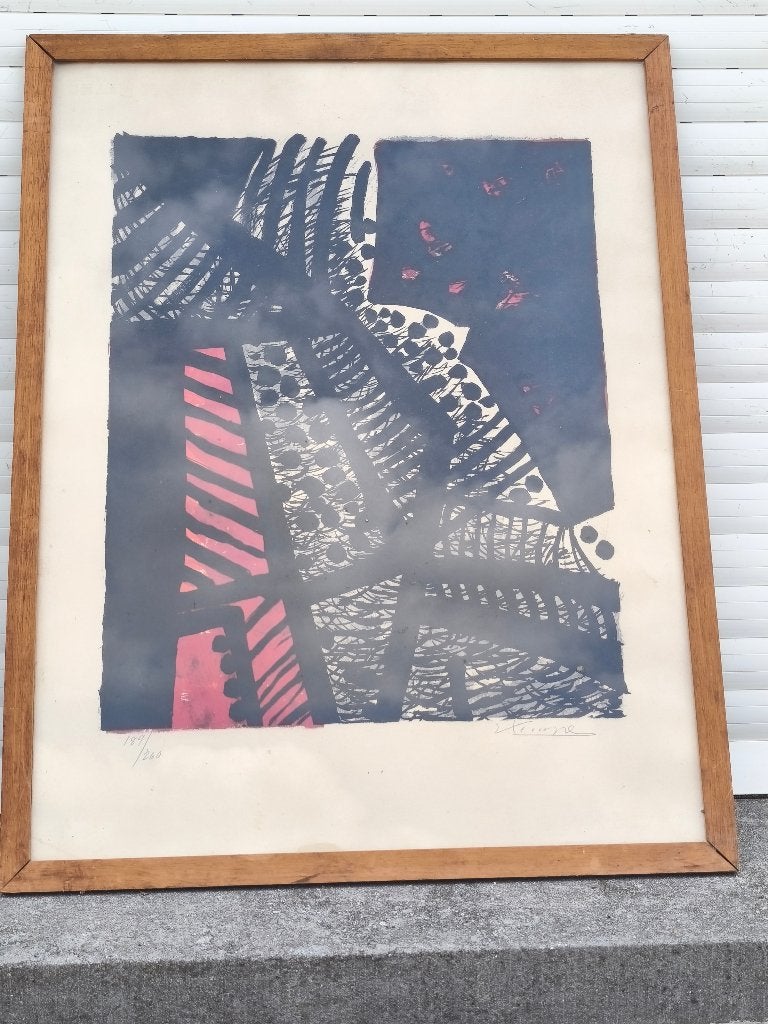 Lithographie signe Roland kempe, Ophalen of Verzenden, Lithografie
