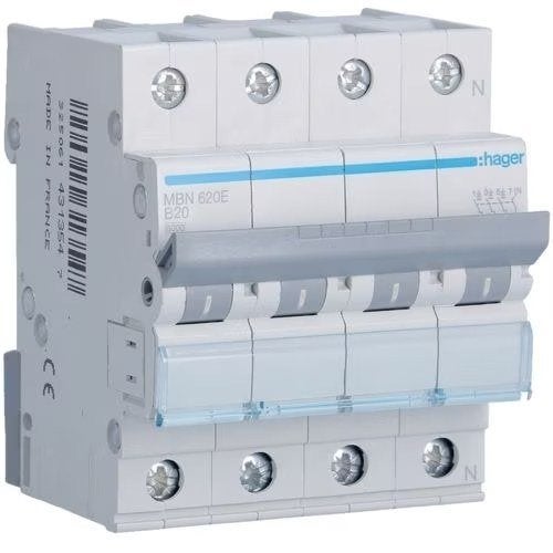 Automaat B20A 3P+N 6kA, Verzenden