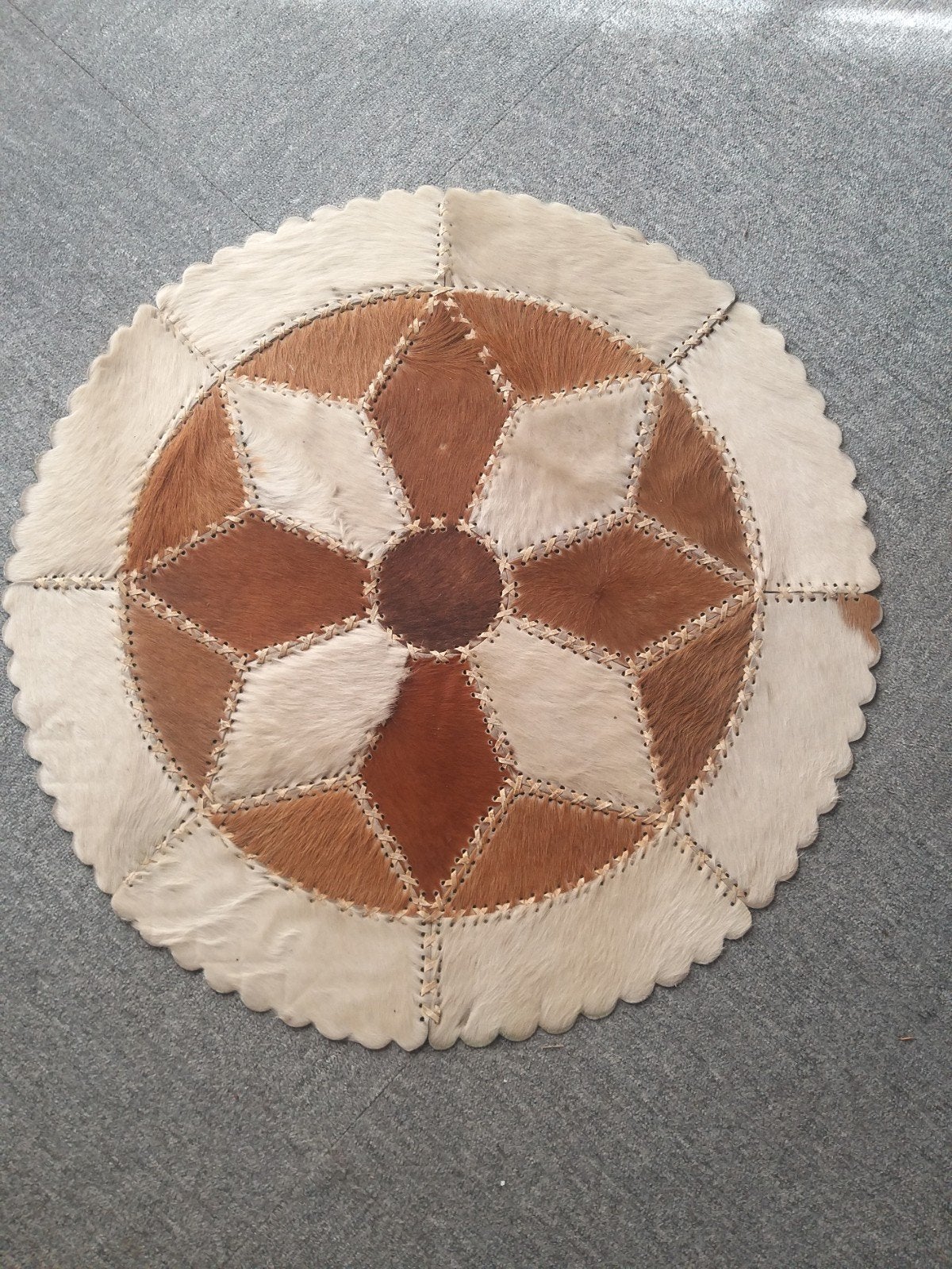 2 stuks geitenvel patchwork, Ophalen, Gebruikt, Landelijk