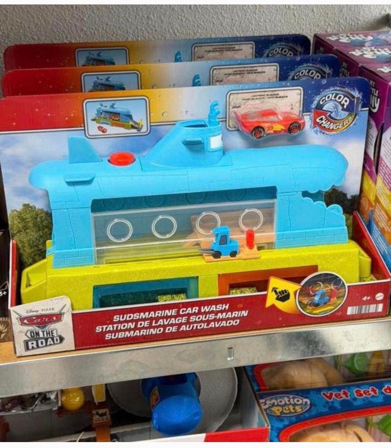 Disney Pixar - CARS Wasstraat race-auto wasstraat duikboot, Ophalen of Verzenden, Nieuw, Jongen of Meisje