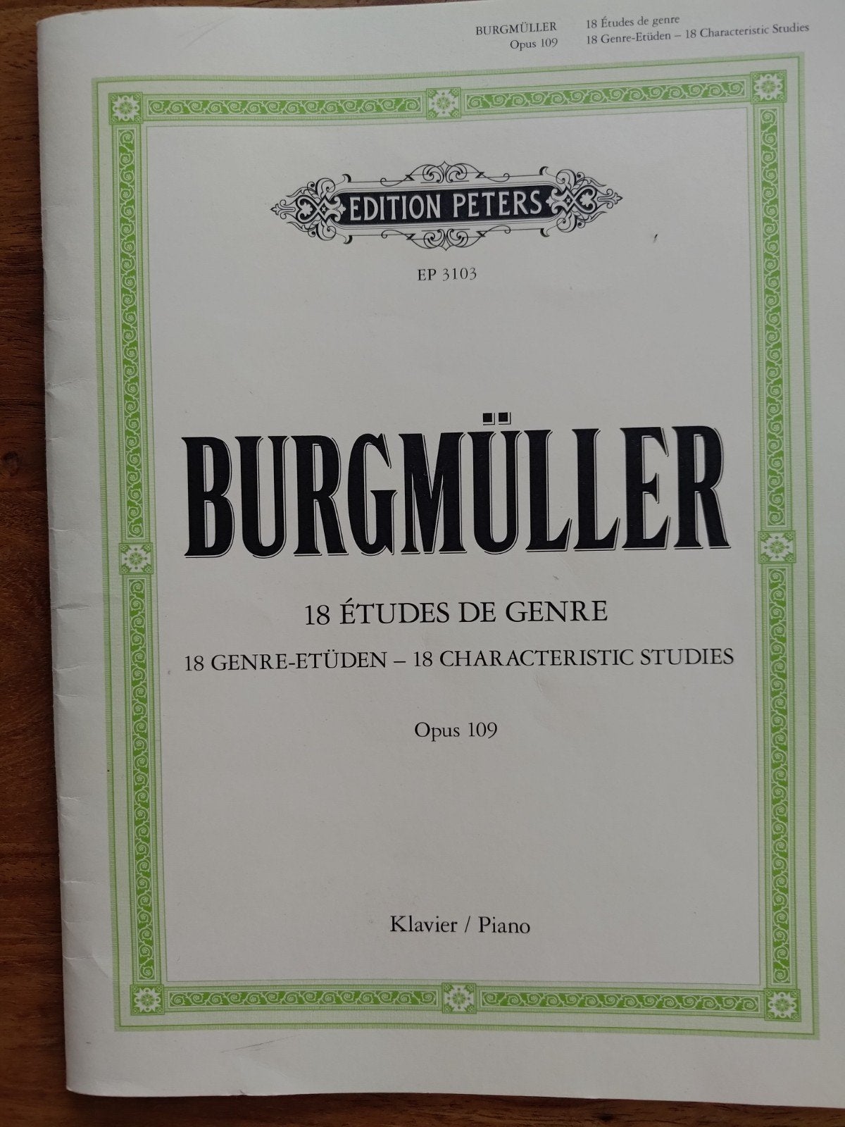 Bergmüller - Opus 109, Musique & Instruments, Enlèvement ou Envoi, Artiste ou Compositeur, Comme neuf, Classique