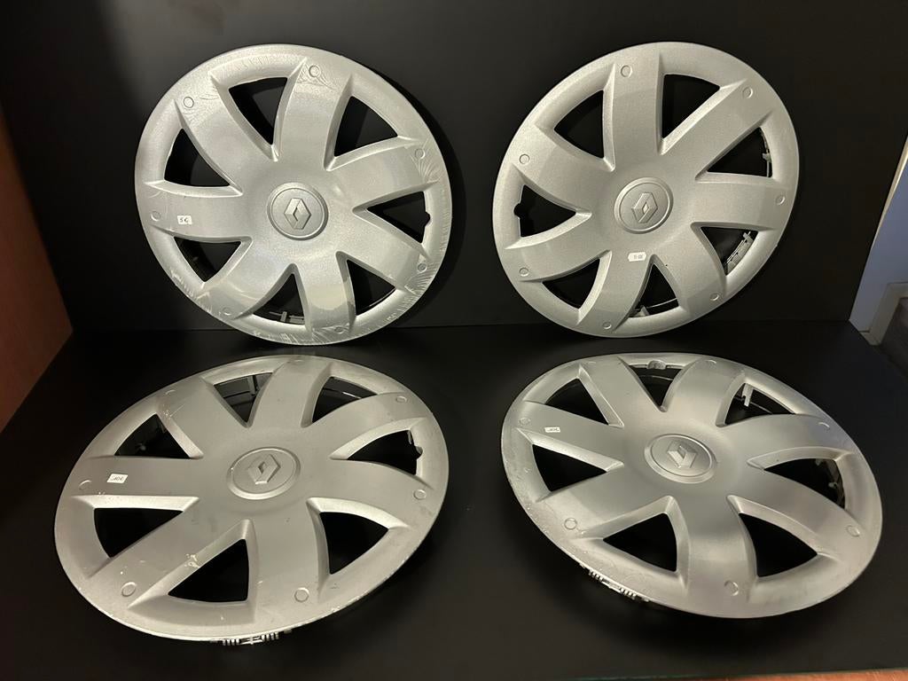4 enjoliveurs  Renault clio Megane kangoo Zoé twingo 15", Autos : Divers, Enjoliveurs, Enlèvement ou Envoi, Utilisé