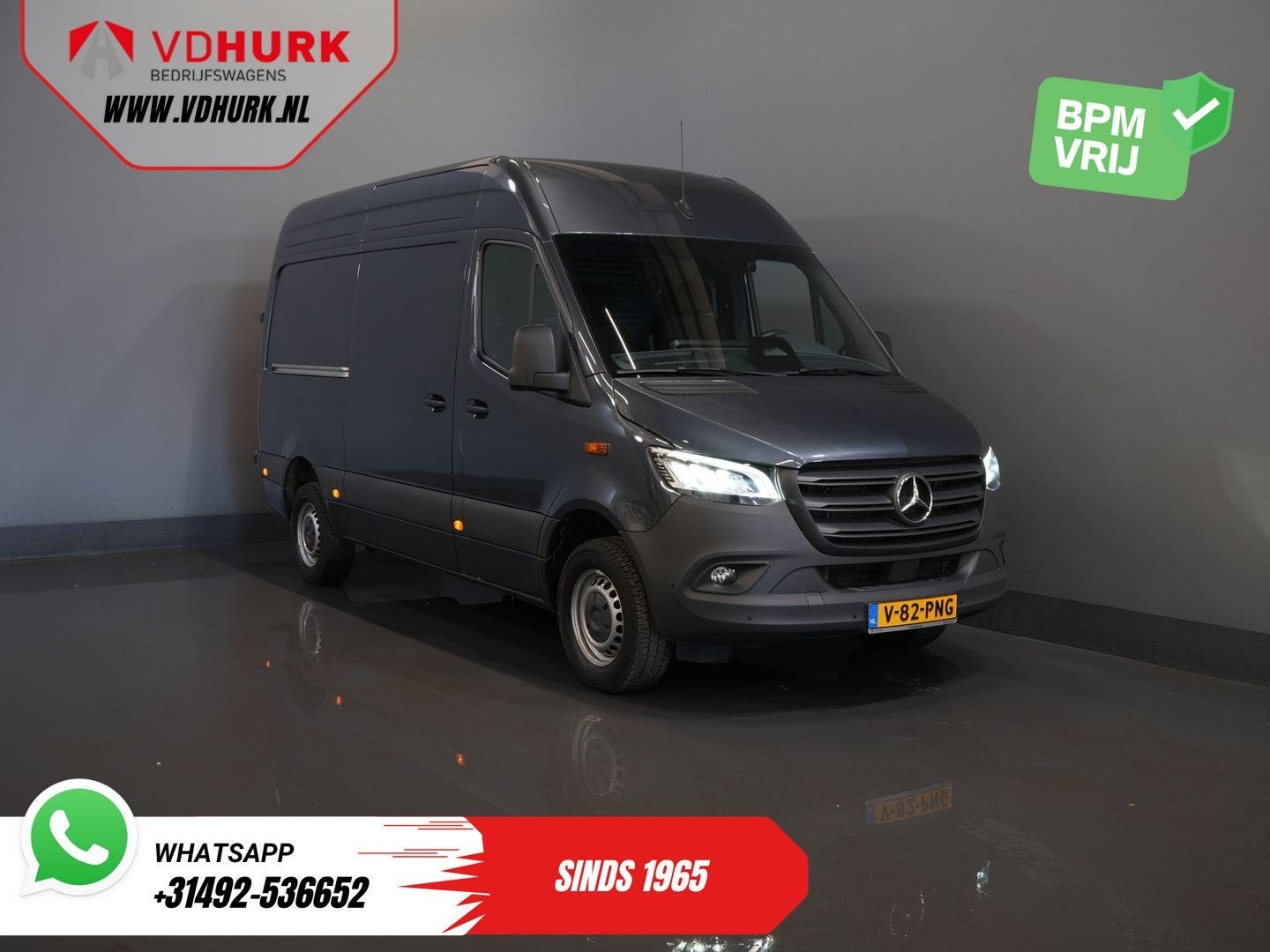 Mercedes-Benz Sprinter 317 CDI Aut. L2H2 LED/ Stoelverw./ Ge, Argent ou Gris, Achat, Entreprise, Mercedes-Benz