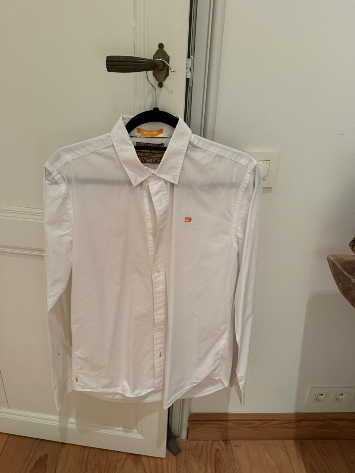 Hemd - Scotch & Soda - Maat regular, Ophalen of Verzenden, Zo goed als nieuw, Wit