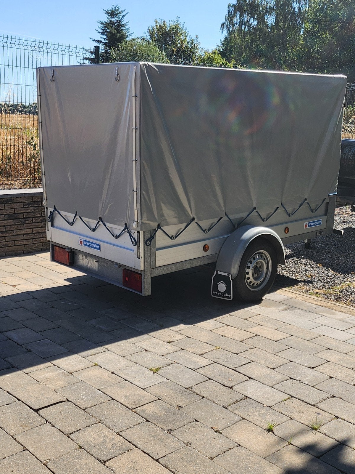 remorque bachee simple essieux 750kg  waroquier, Enlèvement, Utilisé