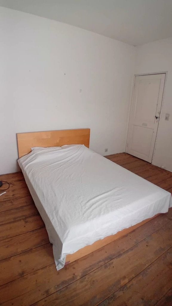 Ikea Malm bedonderstel  met lattenbodem 140 x 200 cm, Ophalen, Gebruikt, Overige kleuren, 140 cm
