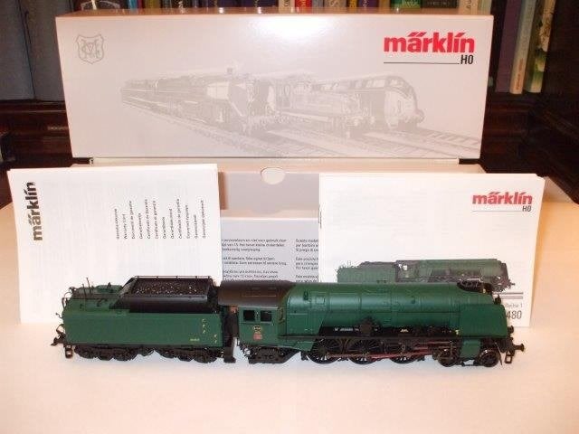Märklin NMBS stoomloc reeks 1 39480 analoog mfx, Courant alternatif, Comme neuf, Enlèvement, Locomotive
