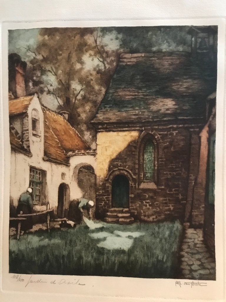 Gravure Alfred Van Neste, Ophalen, Gravure, Genummerd