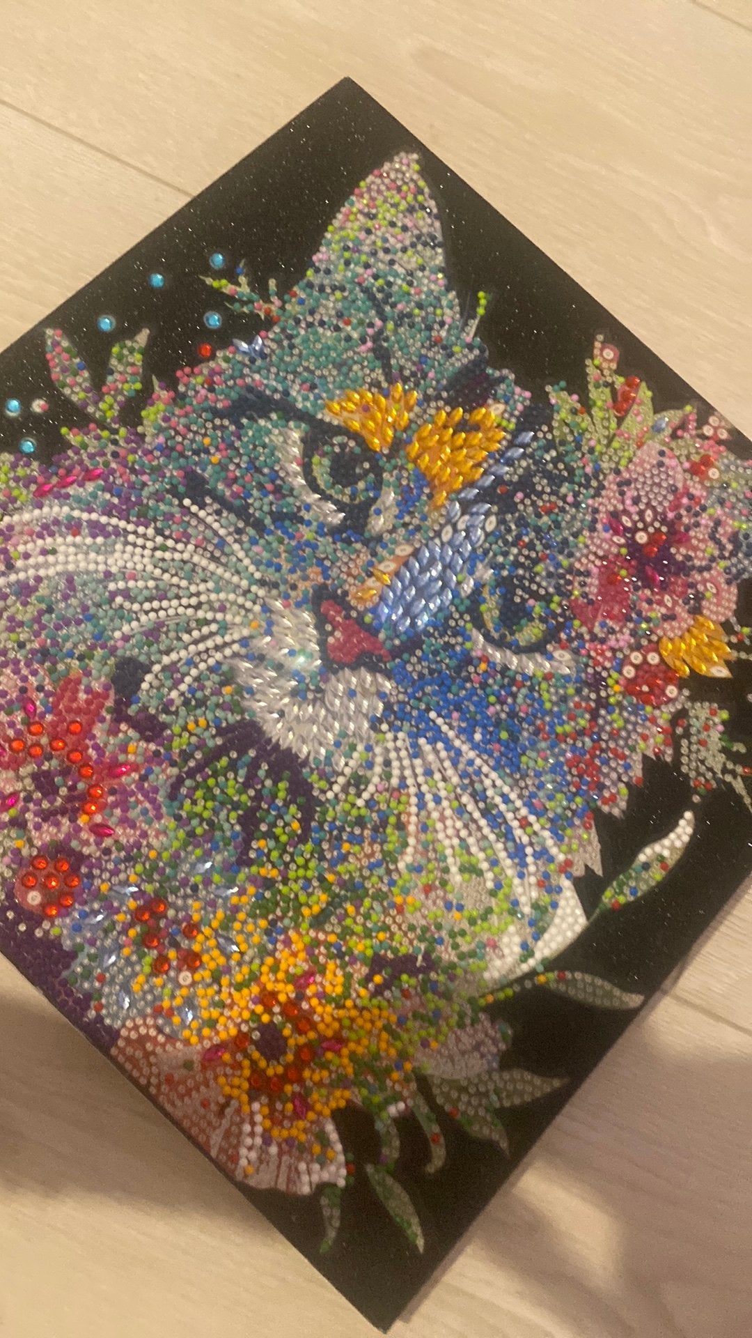 Cadre, Multicolore, Bois, 30 cm, Fait main