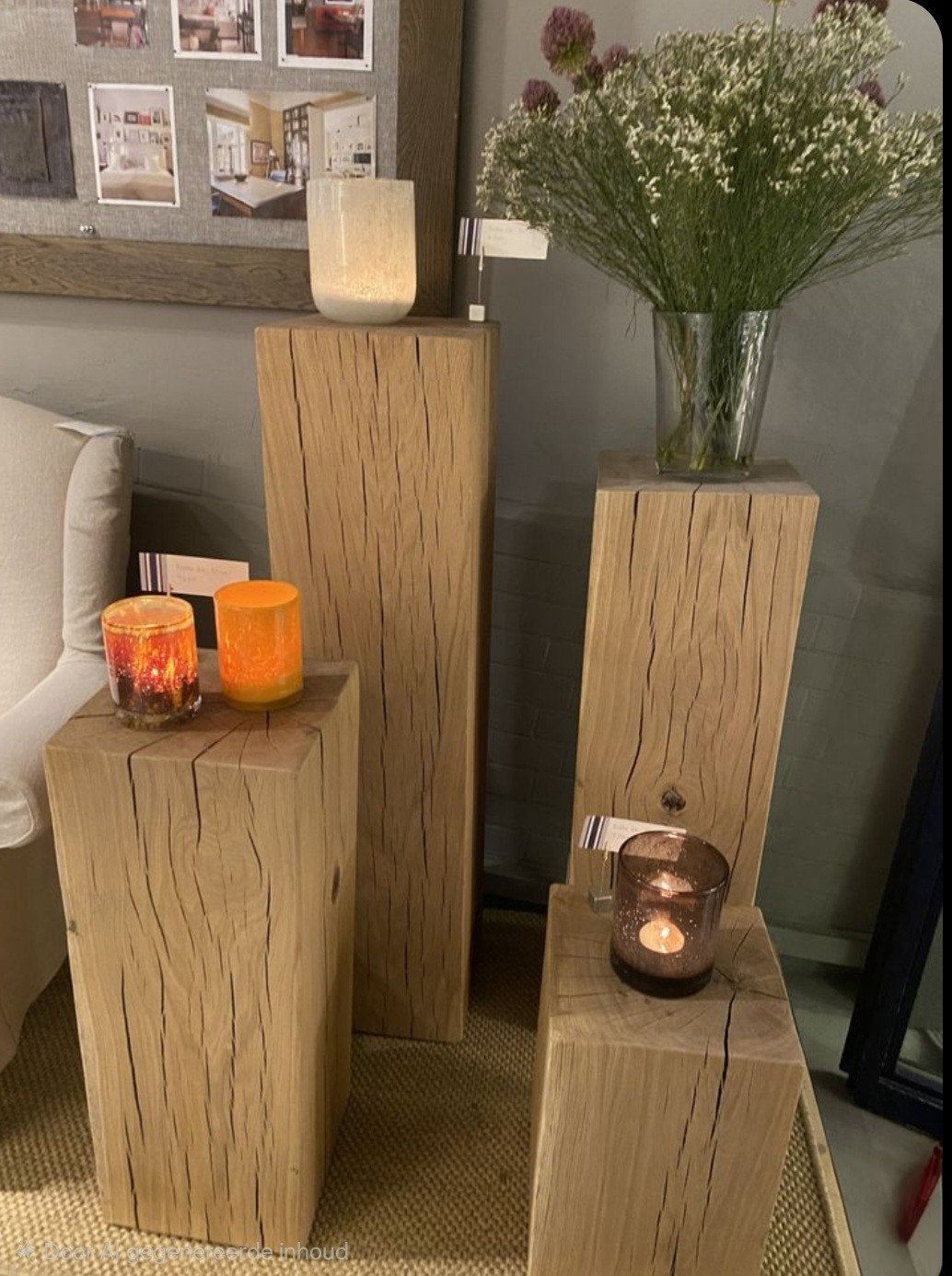 eiken decoratie sokkels !, Maison & Meubles, Accessoires pour la Maison | Colonnes & Piliers, Enlèvement