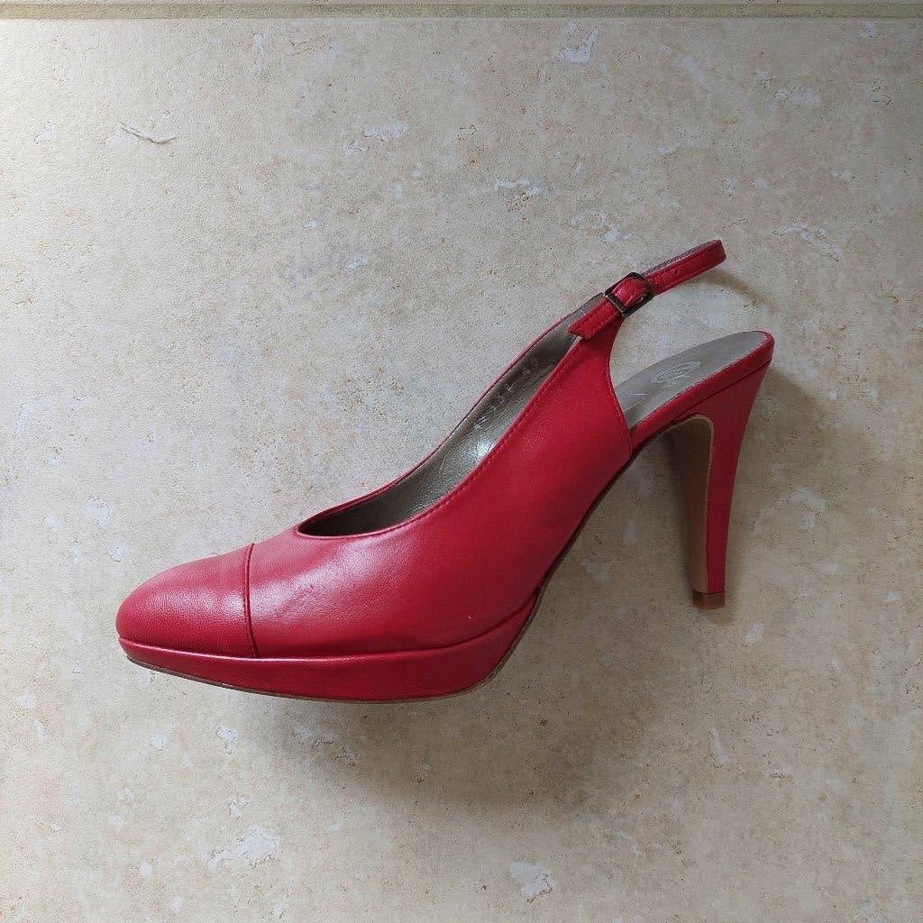 Rode sandalen met hoge hak maat 40, Kleding | Dames, Ophalen, Zo goed als nieuw, Schoenen met hoge hakken, Dansi
