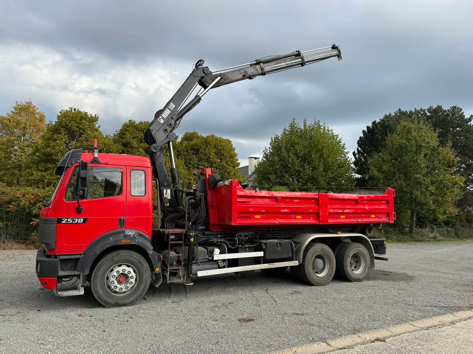 Mercedes-Benz SK 2538 / V8 Motor / Containersysteem / Kraan, Achat, Entreprise, Boîte manuelle, Mercedes-Benz